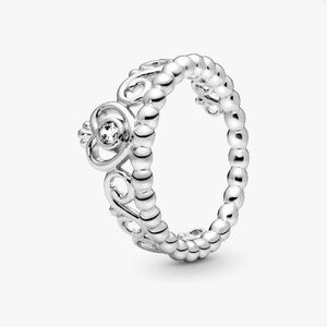 Authentic Pandora Princess Sterling Silver Beaded Ring